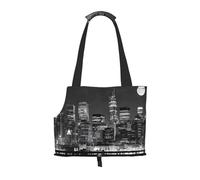 New York Paintings Printed Foldable Pet Bag - Portable Puppy Cat Travel Handbag Tote,Pet Carrier Backpacks.