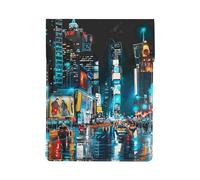 New York paintings Printed Laptop Case 13-Inch Leather Laptop Sleeve Computer Bag Cover for Travel, Work, Business