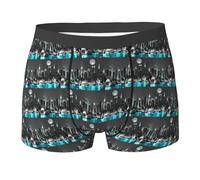 New York Paintings Printing Men'S Boxer Briefs Stretch Material Moisture Wicking Underwear For Men S-2xl Fit Any Body Black