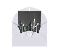 New York Paintings Printing Vertical Blank Paper Holiday Greeting Thankful For You (Thinking Of You Card Birthday Card)