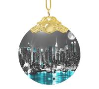 New York Paintings Xmas Ornament, Hanging Ornaments For Christmas Tree Holiday Decor Creative Gifts