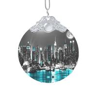 New York Paintings Xmas Ornament, Hanging Ornaments For Christmas Tree Holiday Decor Creative Gifts