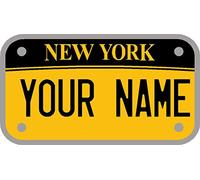 New York Personalised Self-Adhesive 90 x 50 mm Childrens Kids Number Plate Sticker to fit Cozy Coupe by Ellis Graphix