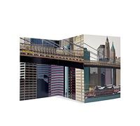 New York 'Pier 17' Zig-Zag Card - USA America Greeting Card - Designed by Leslie Gerry