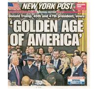 NEW YORK POST NEWSPAPER - THURSDAY JANUARY 21, 2025 - DONALD TRUMP, 45th & 47th