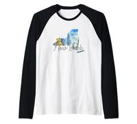 New York Pride Watercolor Skyline Cityscape Art Raglan Baseball Tee