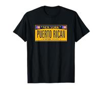 New York Puerto Rican License Plate - Puerto Rico Flags T-Shirt