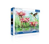 New York Puzzle Company - Cornell Lab Ruby-Throated Hummingbird - 1000 Piece Jigsaw Puzzle for Family Game Nights by Megan Gnekow