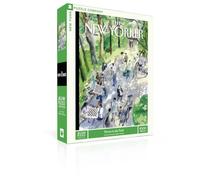 New York Puzzle Company - New Yorker Pawns in The Park - 1000 Piece Jigsaw Puzzle for Adults by Victoria Tentler-Krylov