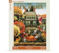New York Puzzle Company - New Yorker Raking Leaves - 1000 Piece Jigsaw Puzzle for Family Game Nights by Edna Eicke