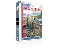 New York Puzzle Company - New Yorker Tourist Season - 1000 Piece Jigsaw Puzzle for Family Game Nights by Peter de Sève
