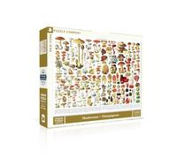 New York Puzzle Company - Vintage Images Mushrooms ~ Champignons - 1000 Piece Jigsaw Puzzle