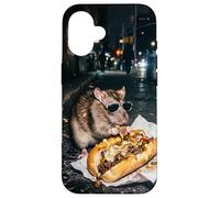 New York Rat Eating a Cheese Steak Gen Z Meme Graphic Case for iPhone 16