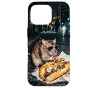 New York Rat Eating a Cheese Steak Gen Z Meme Graphic Case for iPhone 16 Pro