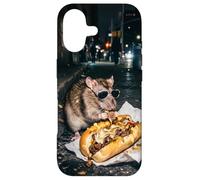 New York Rat Eating a Cheese Steak Gen Z Meme Graphic Case for iPhone 17