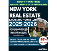 NEW YORK REAL ESTATE LICENCE EXAM STUDY GUIDE 2025-2026: The All-in-One Prep Book to Help You Pass the NY Salesperson Exam on Your First Try - ... Questions with Expert Answer Explanations
