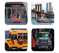 New York Set of 4 Coasters by Leslie Gerry - Set C