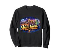 New York Skyline Night Cityscape Sweatshirt