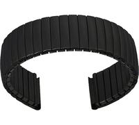 NEW YORK STANDARD WATCH CO. Stainless Steel Stretch Watch Band Expansion, No Buckle, Sleek Metal Finish (22mm(160mm) Mat Black)