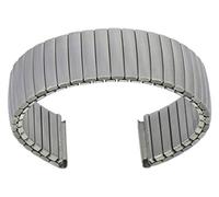 NEW YORK STANDARD WATCH CO. Stainless Steel Stretch Watch Band for 20mm Lugs - Radial Expansion, No Buckle, Sleek Metal Finish (1673-20)