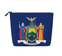 New York State Flag A Versatile Travel Makeup Bag, Ideal for Daily Routines and Business Journeys
