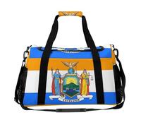 New York State Flag Large Capacity Travel Duffel Bag Sport Weekender Overnight Backpack Lightweight Luggage Bags