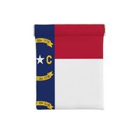 New York State Flag Print Leather Coin Purse, Small Change Pouch Wallet,Squeeze Coin Purse Pouch For Men Women, North Carolina State Flag, One Size, Fashion