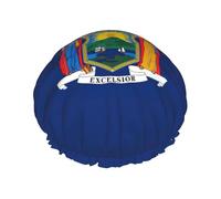 New York State Flag Print Lightweight Shower Cap for Women and Men Reusable hat Soft hat and Bath Hair Cap