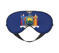 New York State Flag Print Sleep Mask Silk-Like Eye Mask Sleeping Eye Mask for Women Men for Travel Sleep Relaxation