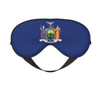 New York State Flag Print Sleeping Eye Cover Eyeshade for Men Women Plane Travel Nap Night Sleeping