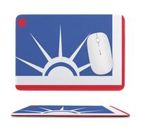 New York State Flag Soft Gaming Mouse Mat with Non-Slip Rubber Base Computer Game Mice Pad for Home Office Work