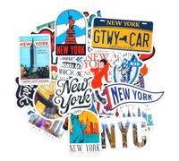 New York State Travel Stickers 50pcs USA-Themed Waterproof America Vacation