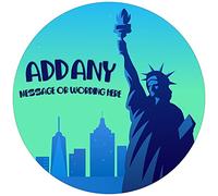 New York Statue of Liberty - Any Size (4in - 7.5in) Personalised Edible Cake Topper on Premium Icing