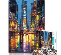 New York Street Scene 1000 Pieces Jigsaw Puzzle for Adults& Teens,Challenging Game And Family Play for Is Ideal As A Gift for The Whole Family (50x75cm)