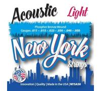 New York Strings NYSA50 Acoustic Guitar Strings Phosphor Bronze Wound - Light - Innovation - Quality - The New York Strings are a symphony of strings - MADE IN USA