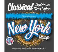 New York Strings NYSC21 Classical Guitar Strings Clear Nylon - Silverplated - High Tension - Innovation - Quality - The New York Strings are a symphony of strings - USA MADE