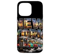 New York Subway Train Graffiti Street Art Hip Hop Colorful Case for iPhone 14 Pro Max