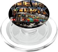 New York Subway Train Graffiti Street Art Hip Hop Colorful PopSockets PopGrip for MagSafe