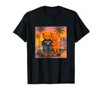New York Teddy Bear, New York City Friends with Classic Car T-Shirt