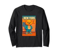 New York Teddy Bear, New York City USA Flag Love Yourself Long Sleeve T-Shirt