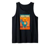 New York Teddy Bear, New York City USA Flag Love Yourself Tank Top
