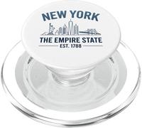 New York, The Empire Tee, NYC Skyline, Statue of Liberty PopSockets PopGrip for MagSafe