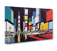 New York Times Square Art Vol.1 Canvas Print | Gallery Wrapped 30mm Frame Wall Art | 30x20 inches | Ready to Hang | Contemporary Picture | Living Room Bedroom Lounge Office