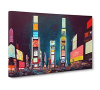 New York Times Square Art Vol.2 Canvas Print | Gallery Wrapped 30mm Frame Wall Art | 30x20 inches | Ready to Hang | Contemporary Picture | Living Room Bedroom Lounge Office