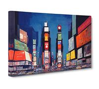 New York Times Square Art Vol.5 Canvas Print | Gallery Wrapped 30mm Frame Wall Art | 30x20 inches | Ready to Hang | Contemporary Picture | Living Room Bedroom Lounge Office