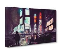 New York Times Square Art Vol.6 Canvas Print | Gallery Wrapped 30mm Frame Wall Art | 30x20 inches | Ready to Hang | Contemporary Picture | Living Room Bedroom Lounge Office