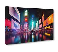 New York Times Square Art Vol.8 Canvas Print | Gallery Wrapped 30mm Frame Wall Art | 30x20 inches | Ready to Hang | Contemporary Picture | Living Room Bedroom Lounge Office