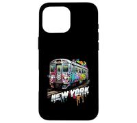 New York Train Graffiti Style NYC Subway Car Case for iPhone 16 Pro Max