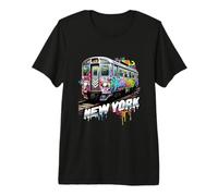 New York Train Graffiti Style NYC Subway Car Premium T-Shirt