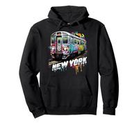 New York Train Graffiti Style NYC Subway Car Pullover Hoodie
